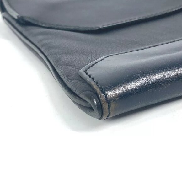 HERMES City slide pouch bag Clutch bag Leather Navy - Picture 8 of 15